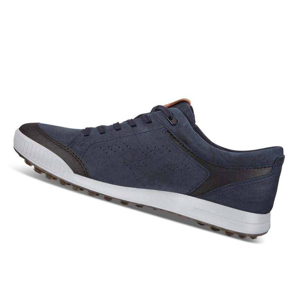 Men's Ecco M Street Retro Golf Shoes Blue | Canada 552UZG